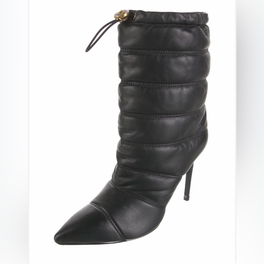 Versace bubble/ puffer bootie with heel